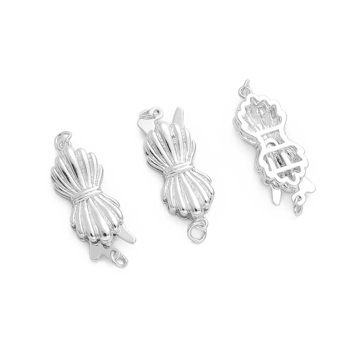 

Медный корпус, застежка-бабочка в форме сердца, разъем для браслета, ожерелья, фурнитура для изготовления ювелирных изделий своими руками 9x22mm серебряный