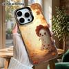 Phone Case: 2D Flat Design, Suitable for iPhone 18 17 16 15 14 13Pro In Rainbow Silver, Couple Style, Ghost Dress, Christmas and Halloween Gifts