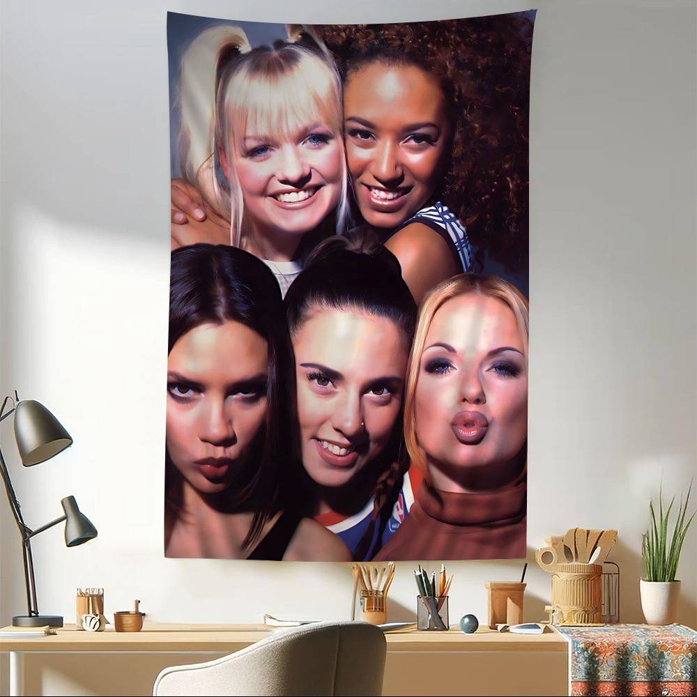 SSpice Girls Music Chart Tapestry Home Decoration Hippie Bohemian Decoration Divination Wall Hanging Home Decor