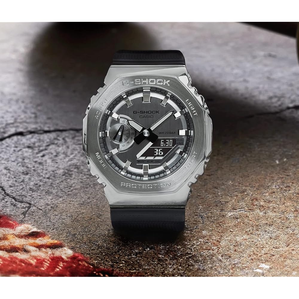 Casio G-Shock GM-2100-1A Analog-Digital Watch Black Resin Band Water Resistant