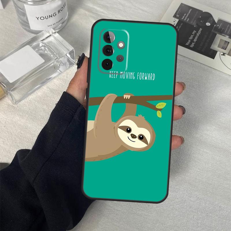 Funny Cute Sloths Case For Samsung Galaxy A13 A23 A33 A53 A17 A06 A16 A56 A36 A54 A34 A14 A52 A32 A15 A35 A55
