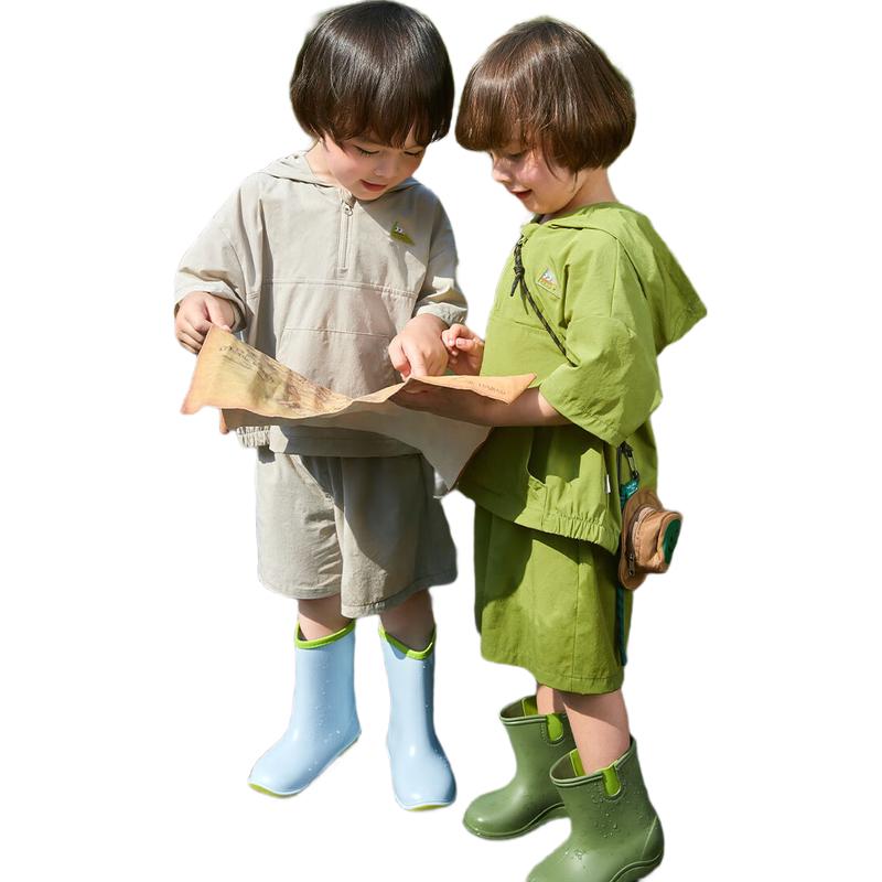 Qiqixiong Boys  Hooded Cooling Utility Summer Set 120