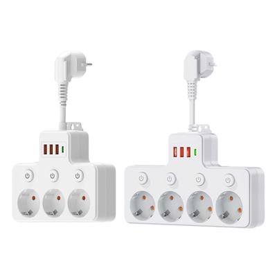 Universal Power Strips With Individual Switches Safe ABS Construction Ideal For Charging Devices Convenient Use