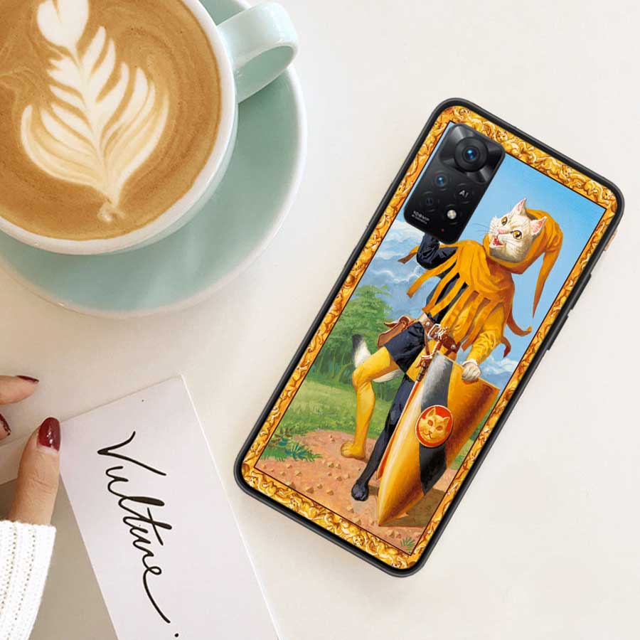 Чехол для телефона с котом Таро для Xiaomi Redmi Note 12 Plus 12S 11 11T Pro 5G 11E 11S 4G 10 10S 9 9S 9T 8 8T 7 6 5 Redmi Note 12 5G