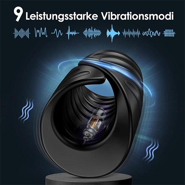 Elektrikli Mastürbatör Eğitmen Vibratör Uygulama Kontrolü 9 Titreşim Modu ile Erkekleri Mastürbasyon Etme 2'si 1 Arada Seks Oyuncağı Glans Stimülatörü Erkekler İçin Seks Oyuncağı Çiftler
