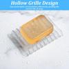 Soap Holder for Shower, Plastic Clear Bar Dish Shower Self Draining Bath Soap Tray Saver Bar Holder for Bathroom Kitchen, Easy to Clean Keeps Soaps
