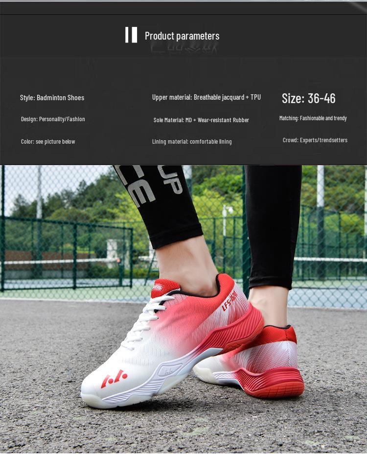 LEFUS Unisex Professional Badminton Shoes - Breathable Mesh for Summer, Perfect for Tennis and Fitness Training.