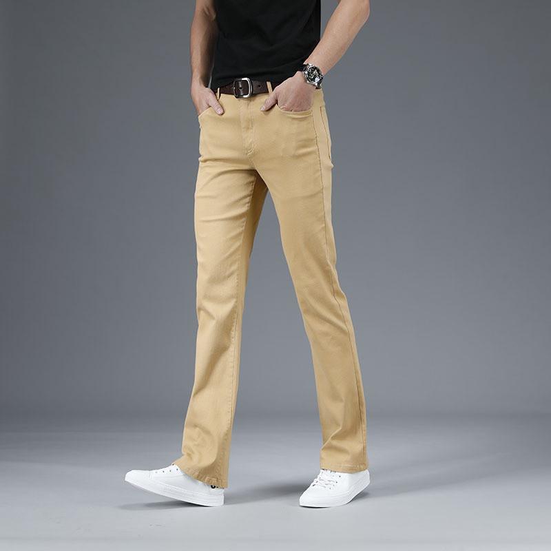 Men's Stretch Slightly Flared Denim Casual Jeans Men's Straight-leg Denim Pants