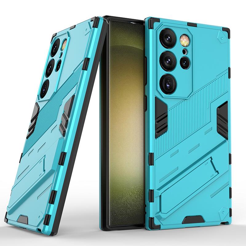 Applicable to Samsung S26Ultra punk phone case male S25Ultra bracket S24Ultra anti-drop protective case