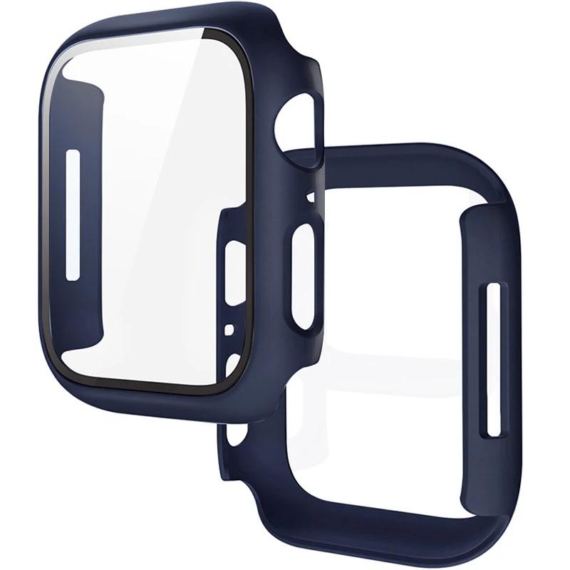 Tempered Glass+Cover For Apple Watch 11 10 9 8 7 46mm 42mm PC Bumper Screen Protector Case iWatch Series 7 6 5 4 SE3 44 40 45mm