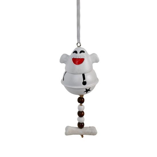 Hanging Door Decorations Halloween Ghost Bell Decor, Cute Resin Ornament with Star Base, Indoor Accents Spooky Festive Hanger for Home Party, Trick or A