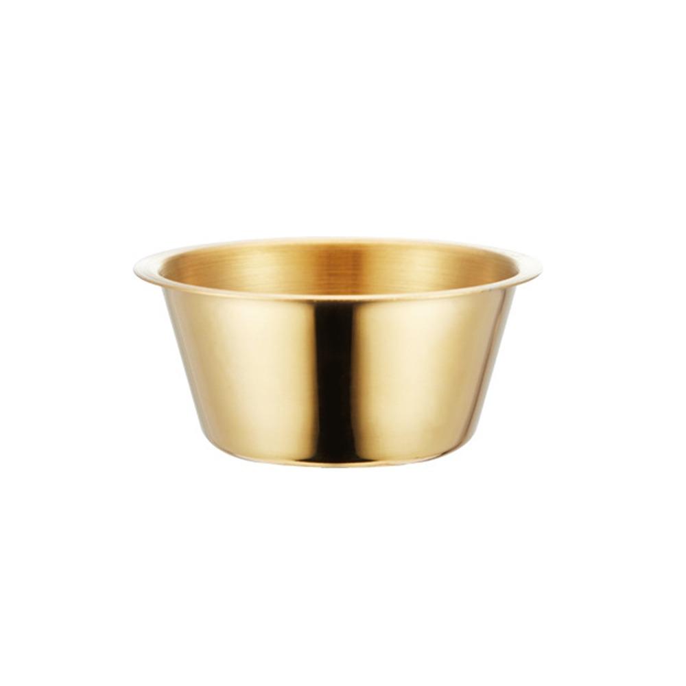 

304 Нержавеющая сталь Блюдо для приправы Горчица/Салат/Томат Контейнер для приправы Соус Чашка Ресторан Gold-80ml