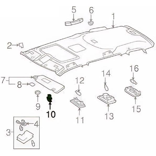 2pcs OE 74348-06030 Sun Visor Holder Clip Compatible Camry Highlander/Prius Retainer(GRAY 2pcs)