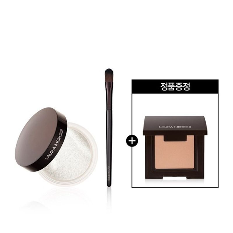 LAURA MERCIER Secret Brightening Eye Powder + Eye Powder Brush (+Eyeshadow Free) Soft pink + brush