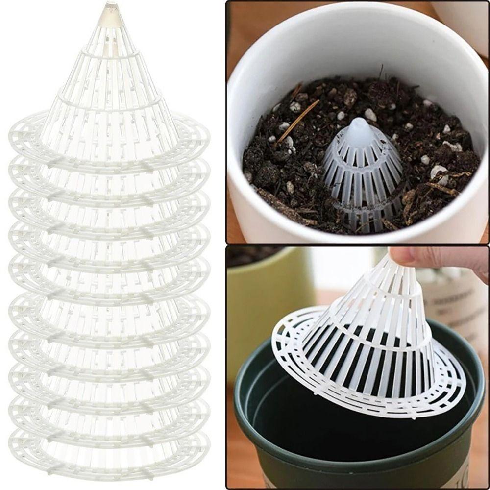 

10 шт. запобігання втраті ґрунту отвір сітка чашка дно горщика конічний дихаючий килимок квітковий горщик дно сітка 10Pcs 11cm