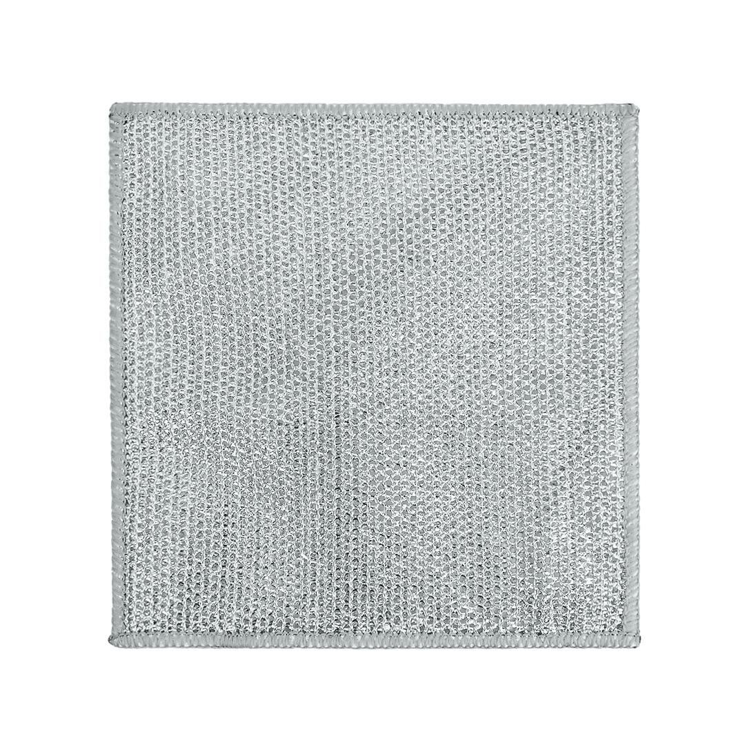 

10pcs Double Layer Silver Fiber Scrubber Non Stick Oil Kitchen Dishwashing Cloth Steel Wool Cleaning Pads [double-layer 10 pieces]