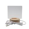 3D High-Transparency Atmosphere Night Light In Beech Wood with Uncarved Acrylic Board