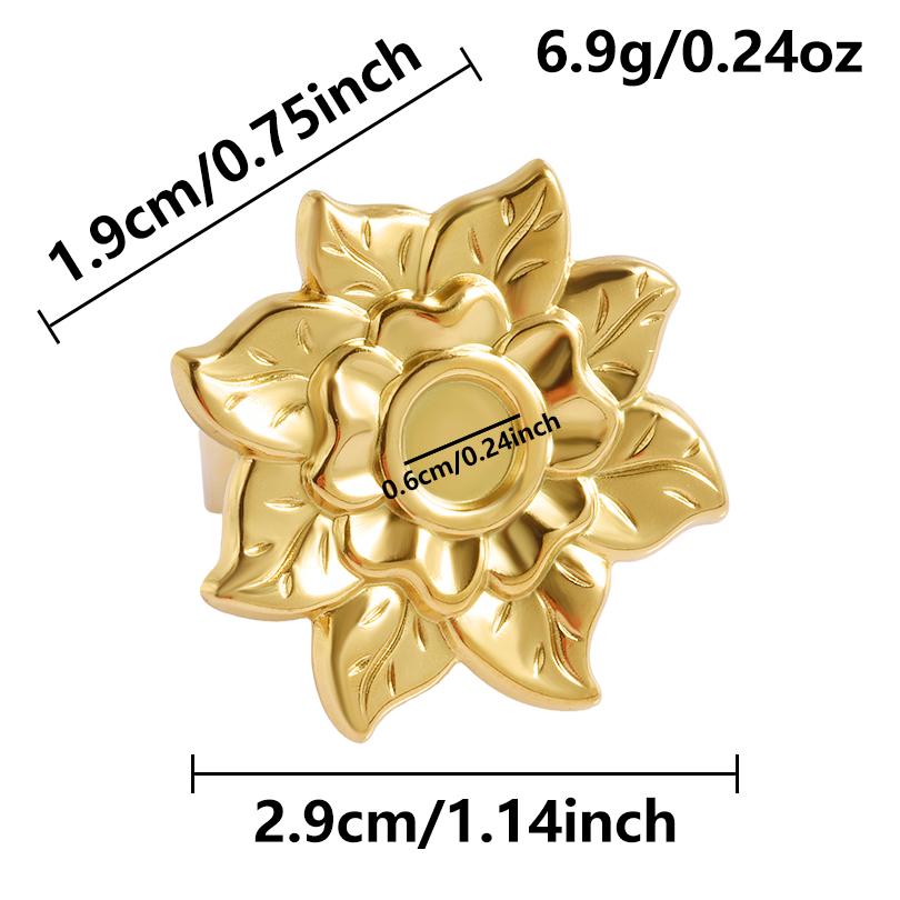 1/5 Stück Echtvergoldeter Cabochon-Ring Rund Oval Leere Tablettbasis Edelstahlringe Für Damen Herren Handgefertigte Emaille-Accessoires