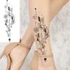 1 Blatt Totenkopf Schmetterling Rose Temporäre Tattoos Für Frauen Männer Hände Fuß Nacken,Temp Fake Tattoo Aufkleber Langanhaltend Wasserdicht