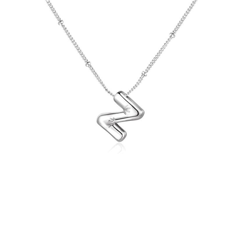 Stainless Steel 18K Gold Plated Alphabet Pendant Necklace