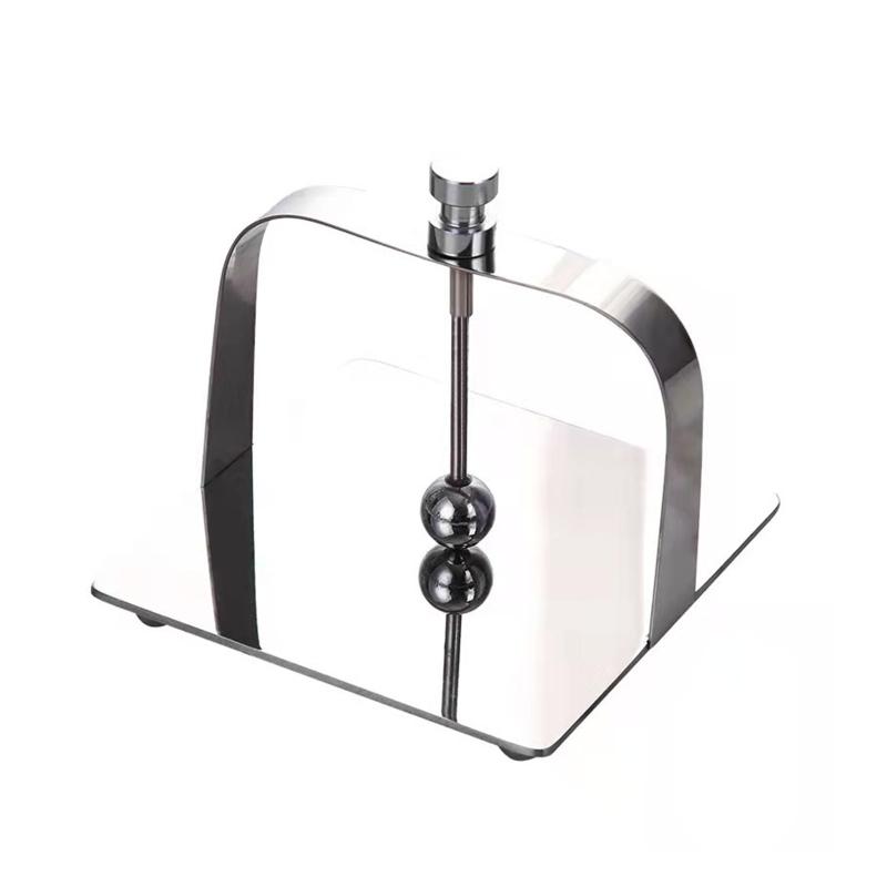 Stainless Steel Napkin Holder Freestanding Paper Napkin Tissue Dispenser for Home Ktchen Countertop Dining Table Napkin X3UC