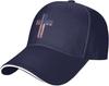 American Flag Fingerprint Cross Baseball Cap Polyester Adjustable Snapback Outdoor Cap for Men Women