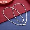 925 Sterling Silver 3mm 16-30 Inch Fashion Braided Necklace Wedding Jewelry