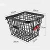 Easy To Install Bicycle Rear Basket Fixed Durable Metal Mountain Bike Basket Black/Silver Adjustable Enlarged Bike Basket