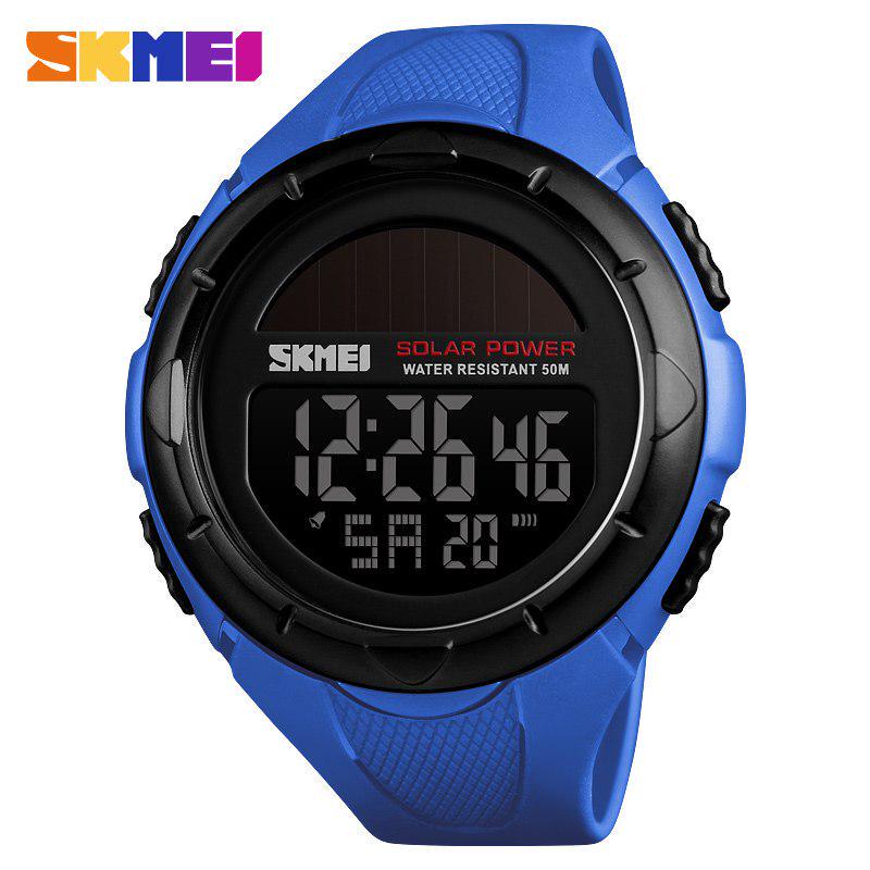 SKMEI Solar Power Mens Sports Watches Luxury Brand Electronic Clock Waterproof LED Digital Watch Men