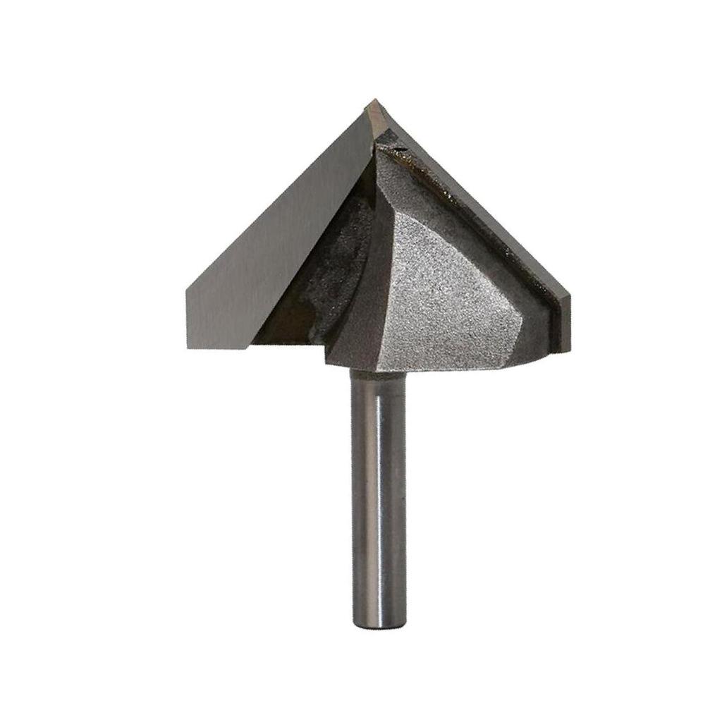 90 Degree 1/4 X 1-3/4-Inch Diameter V-Groove Bit - Silver Wood Carving Tool