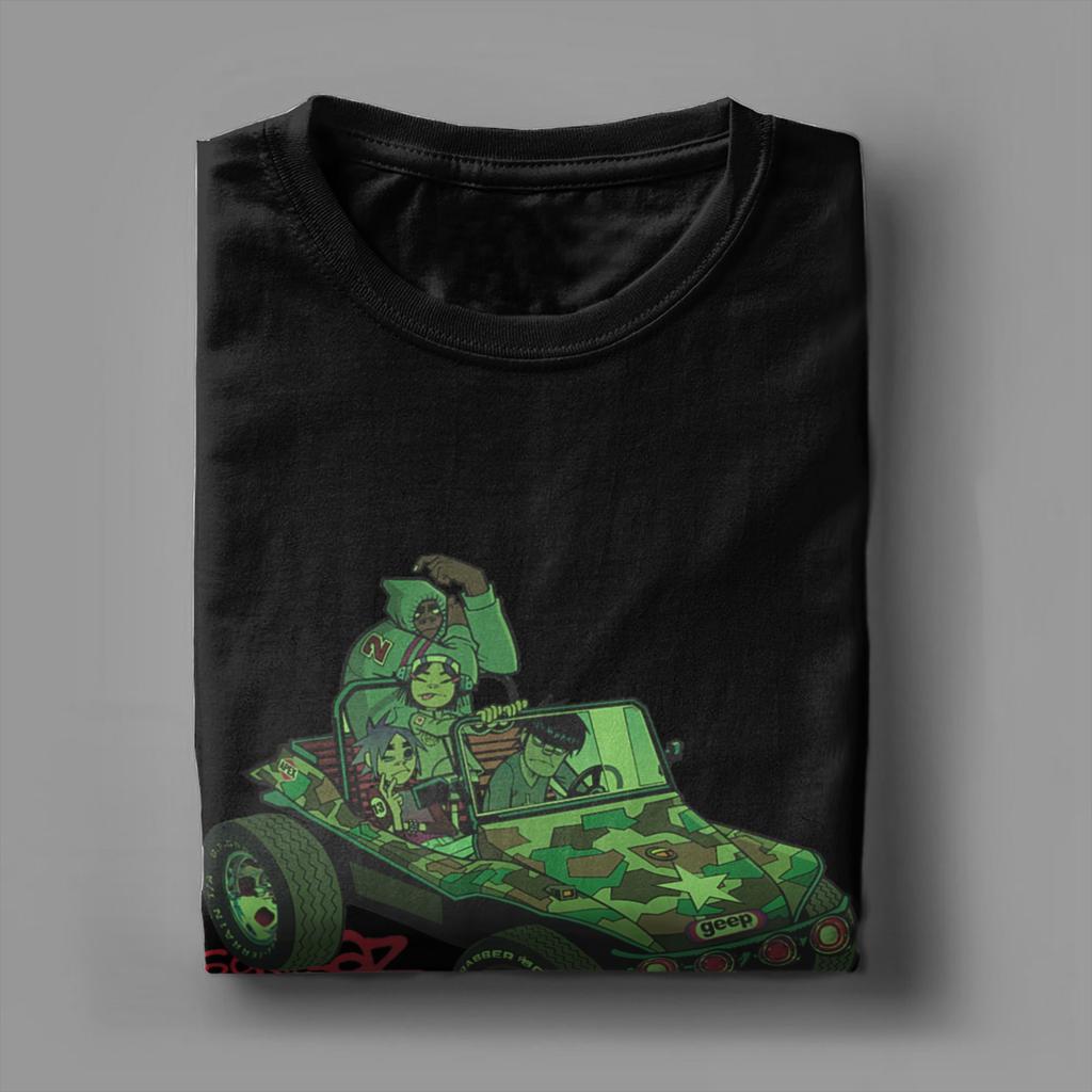 Gorillaz Geep Λογότυπο Ανάποδο T-Shirt Καλοκαιρινά Βαμβακερά T-Shirts Για Άνδρα Μοντέρνα Δροσερά Casual T-Shirt Κοντομάνικα Vintage Μπλούζες