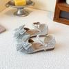 Baby Girl Rhinestone Princess Sandals - Soft Sole, Korean Style, Hollow Design for Spring/Autumn 2026.