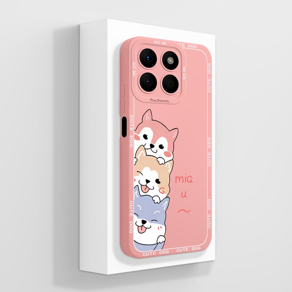 For Honor X8b Case For Honor X8A X8 Phone Back Cover Panda Baby Fundas Full Protection Soft Liquid Silicone Shockproof Bumper