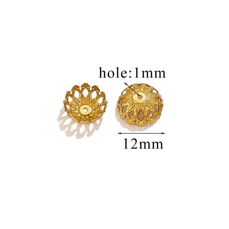 Stainless Steel Petal Bead Caps, Bead Caps with 18k Vacuum Plating, Diy Necklace Bracelet Jewelry