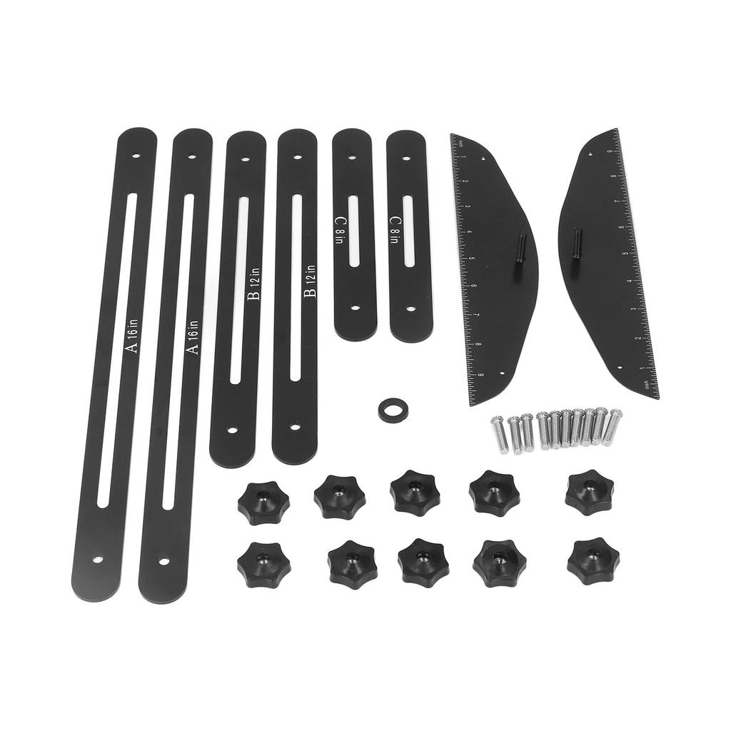 Šablona pro měření schodišťových stupňů, nástroj, šablona pro poličku, rýsovací přípravek 11?60in Měření pro stoupačky Police Sádrokarton Černá