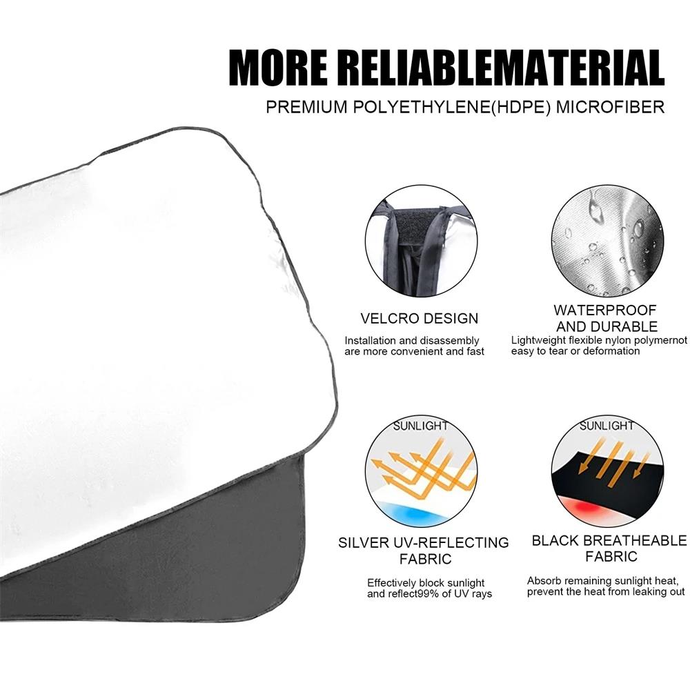 140*80CMFashion car sunblock Sunblock thermal insulation sunblock blinds Interior front windshield car cover sunshade umbrellaWindshield Sunshades 1