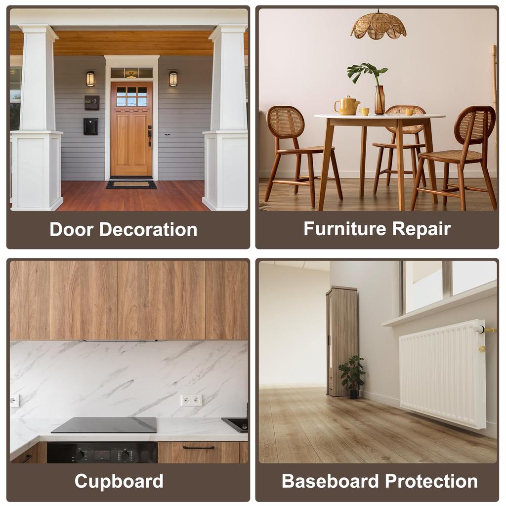 PATIKIL Wood Grain Tape 10cm x 4.57m Self Adhesive Wood Grain Repair Tape Real