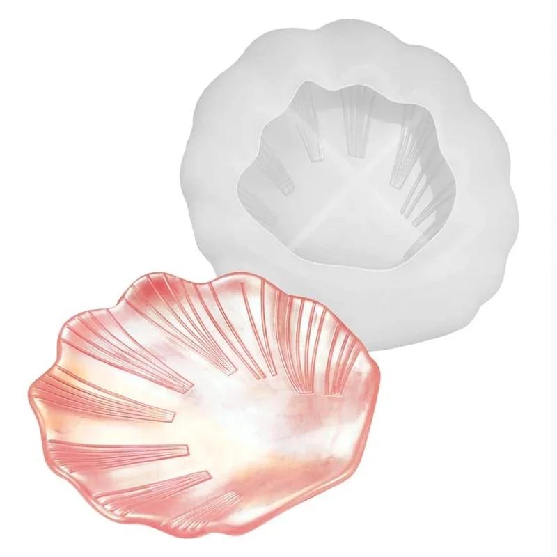 Shell-Shaped Soap Dish Epoxy Tray Silicone Resin Mold Casting Mould for Jewelry DIY Decorative Holder Storage Trinket Arts Craft