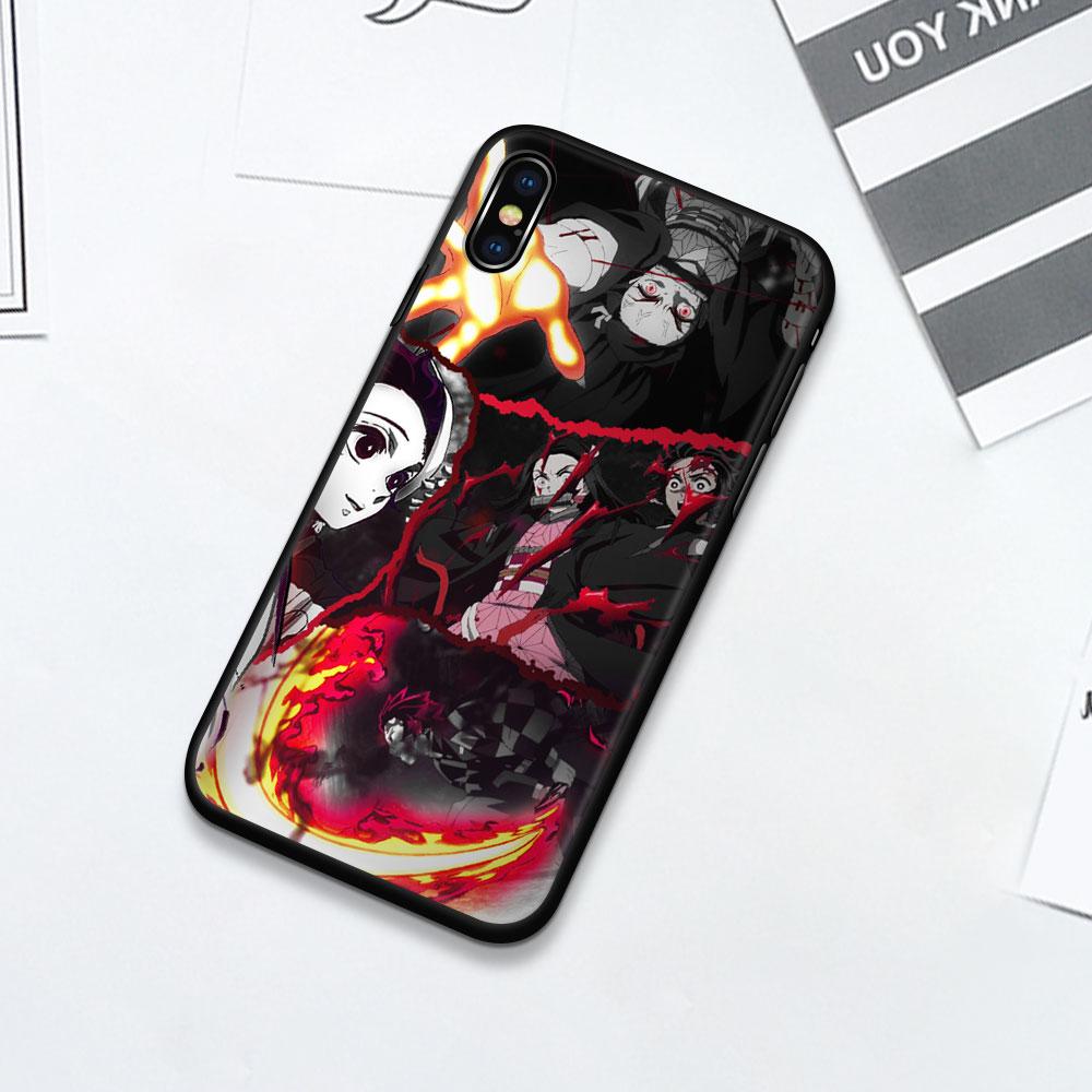 

Силиконовый чехол из ТПУ для телефона Demon Slayer Kimetsu No Yaiba для iPhone 11 12 13 14 Pro XR XS MAX X 7 8 6 14 Plus Мультяшный чехол iPhone 14 plus