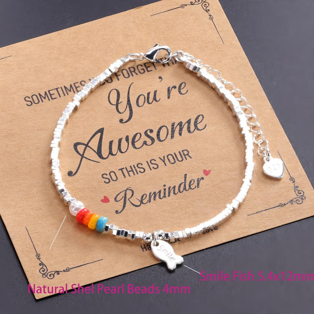 925 Silver Multicolour Bead Bracelet For Women Three Layers Geometry Drip Glaze Versatile Jewelry Dropship