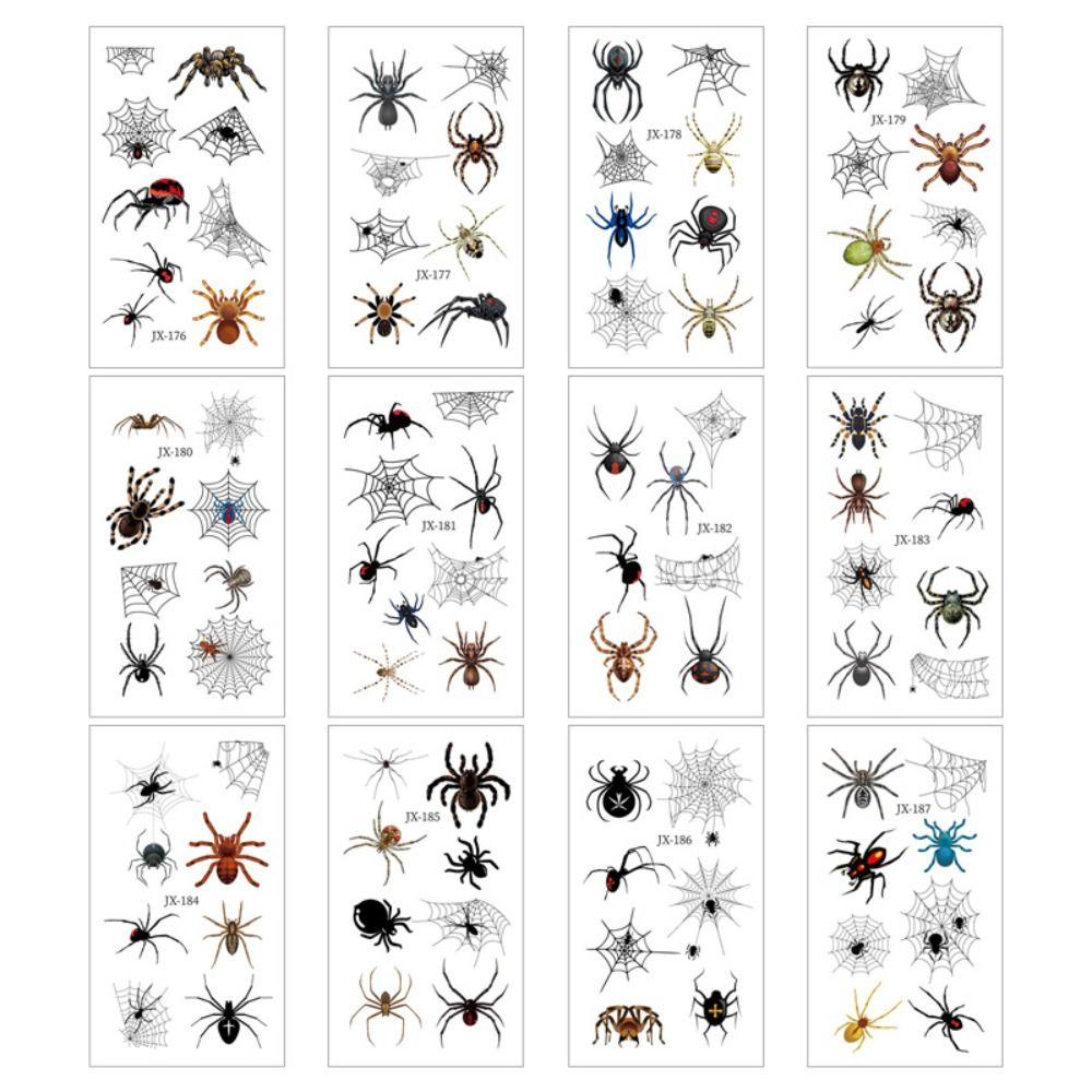 Halloween Tattoo Stickers Wound Scratches Stickers Scar Spider Design Bloody Wound Tattoos