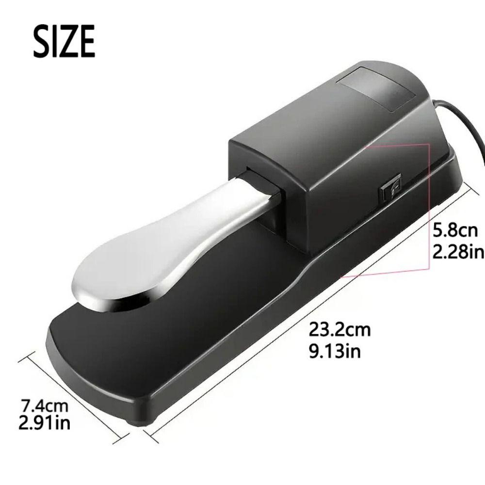 Anti-Slip Piano Sustain Pedal 2 Color Sound Delay Pedal Electric Piano Keyboard Electronic Organ