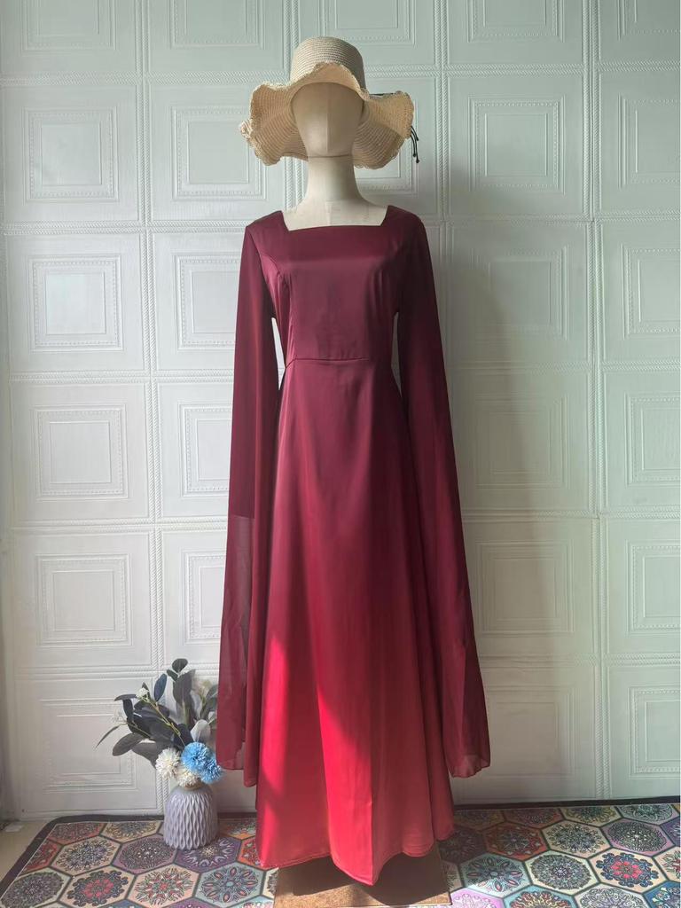 2025 Chain Shawl Long Sleeve European Autumn Court Style Dress