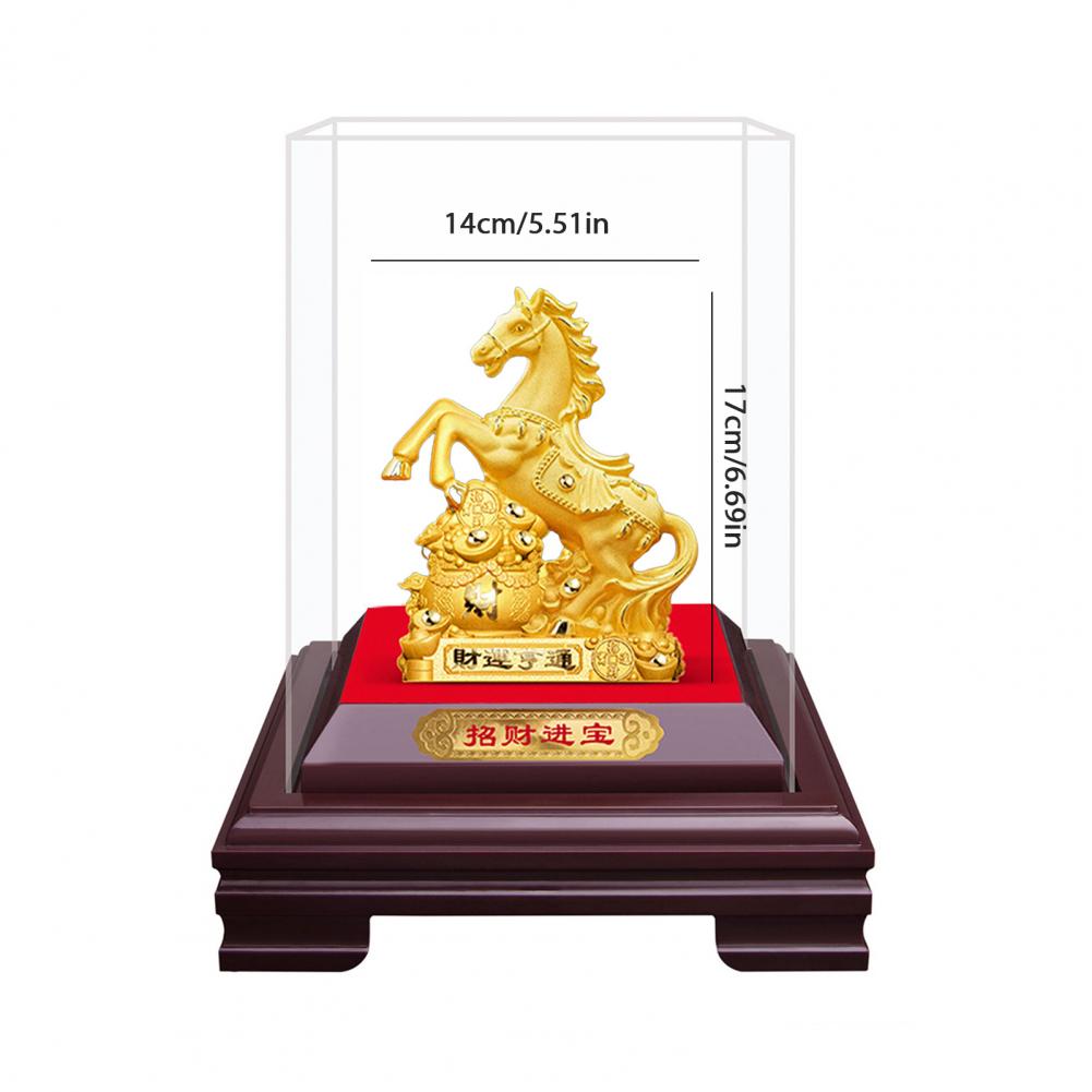 Horse Figurine Bring Good Luck Wealth Chinese Style Horse Statue Fengshui Decoration Home Office Desktop Ornament