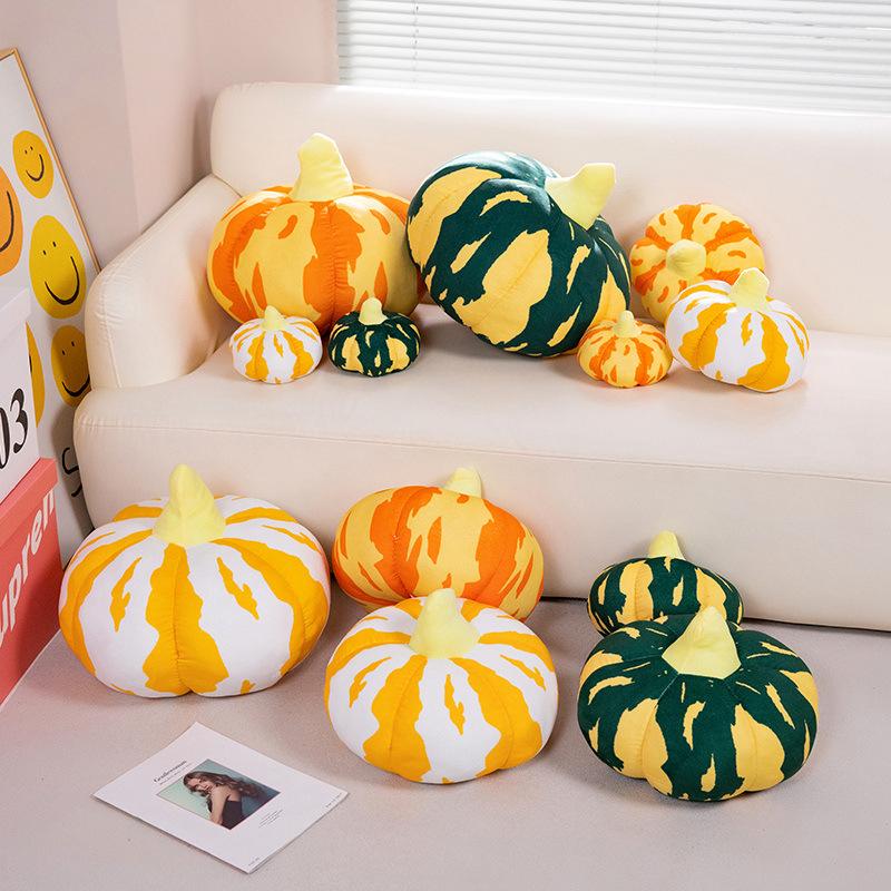 Cartoon Color Simulation Pumpkin Pillow Plush Toy Doll Pumpkin Doll Children'S Ragdoll Halloween Gift
