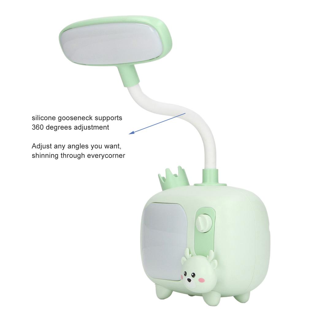 Kids Reading Light TV   Base Silicone Gooseneck USB   Soft LED Light Kids Desk Lamp for Students Study Work