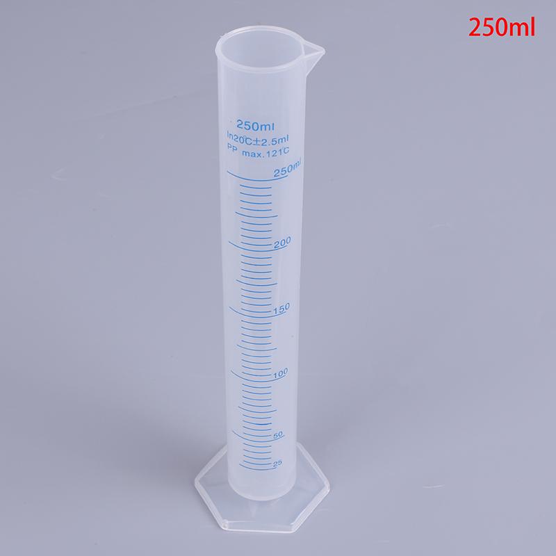 250ml odměrný válec modrá stupnice odolný vůči kyselinám a zásadám odměrný válec