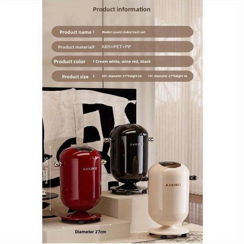 Large Capacity Kitchen Trash Can with Lid High Value Home Living Room Bathroom Wastepaper Basket Creative Light Luxury Trash Can