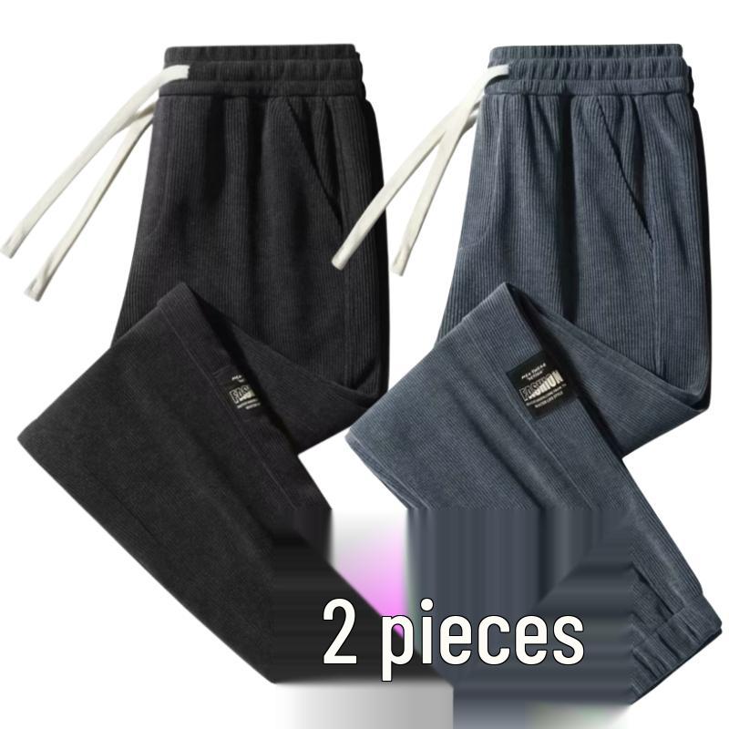 Men's Wear-Resistant Corduroy Jogger Work Pants for Autumn/Winter Construction Site Use