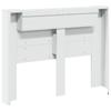 Headboard Cabinet with LED and Shelf White 140 x 16.5 x 103.5 cm